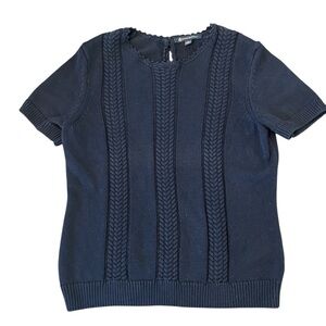 Brooks Brothers Navy Crew Neck Sweater